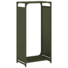 Vidaxl brandhoutrek 44x28x90 cm koudgewalst staal olijfgroen