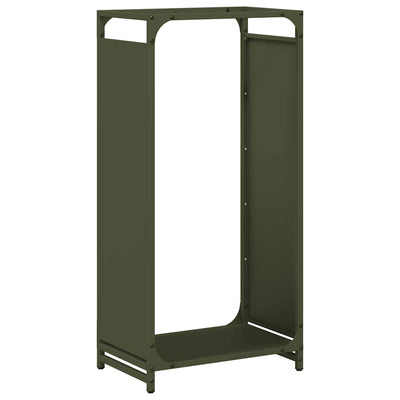 Vidaxl brandhoutrek 44x28x90 cm koudgewalst staal olijfgroen