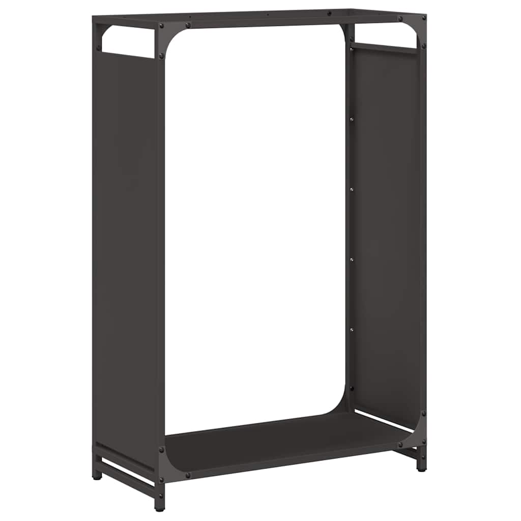 Vidaxl brandhoutrek 60x28x90 cm koudgewalst staal zwart