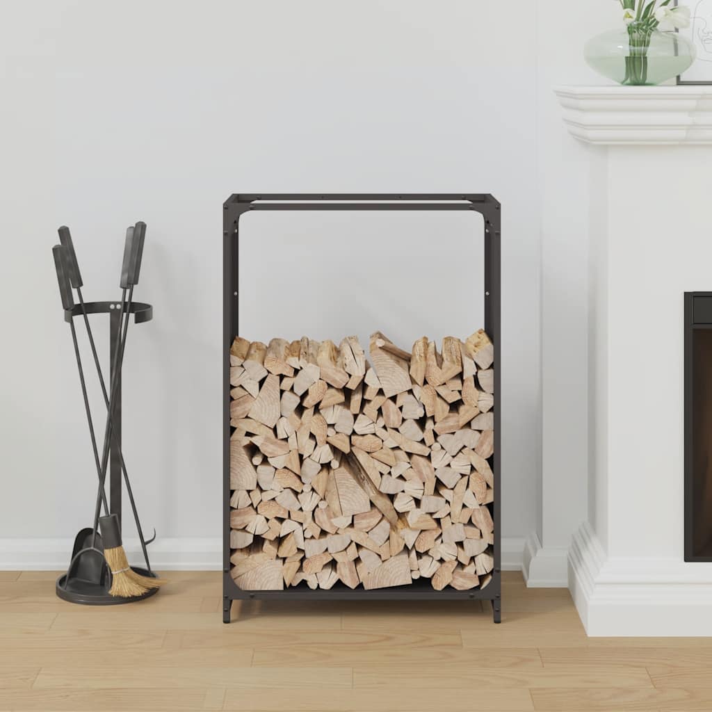 Vidaxl brandhoutrek 60x28x90 cm koudgewalst staal zwart