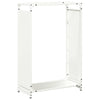 Vidaxl brandhoutrek 60x28x90 cm koudgewalst staal wit