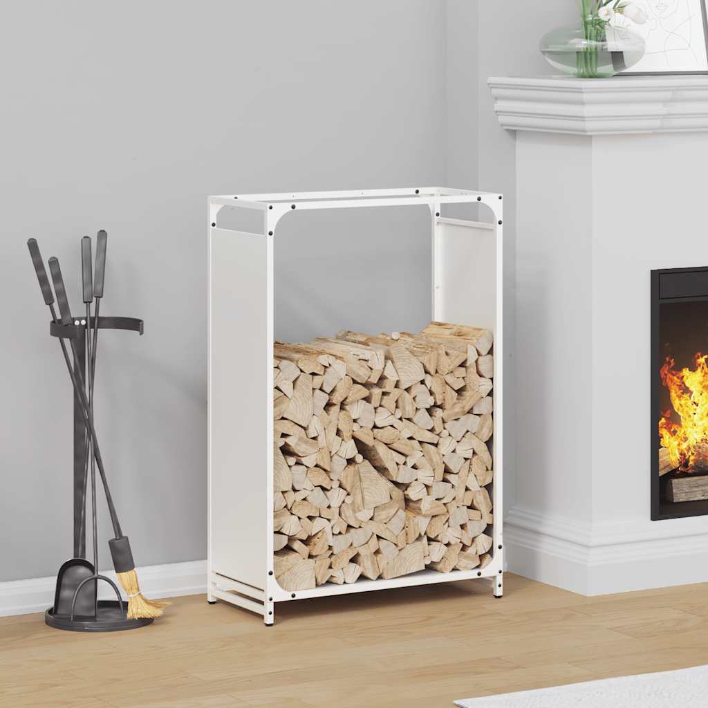 Vidaxl brandhoutrek 60x28x90 cm koudgewalst staal wit