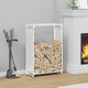 Vidaxl brandhoutrek 60x28x90 cm koudgewalst staal wit