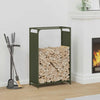 Vidaxl brandhoutrek 60x28x90 cm koudgewalst staal olijfgroen