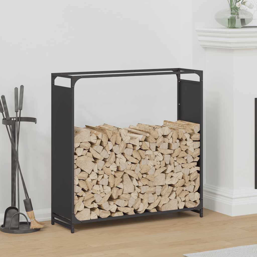 Vidaxl brandhoutrek 90x28x90 cm koudgewalst staal zwart
