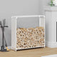 Vidaxl brandhoutrek 90x28x90 cm koudgewalst staal wit