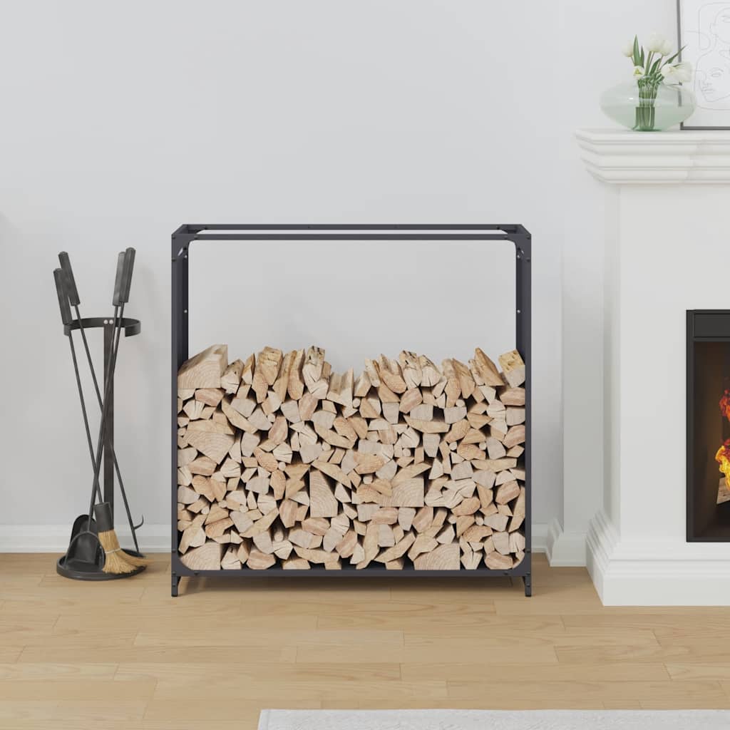 Portalegna Vidaxx 90x28x90 cm in acciaio laminato a freddo antracite