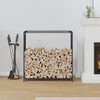Vidaxl brandhoutrek 90x28x90 cm koudgewalst staal antracietkleurig