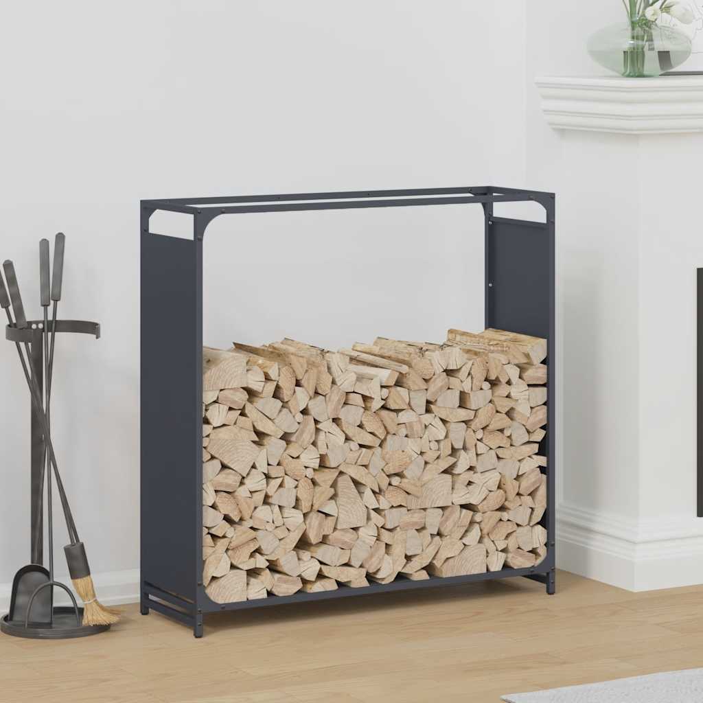 Portalegna Vidaxx 90x28x90 cm in acciaio laminato a freddo antracite