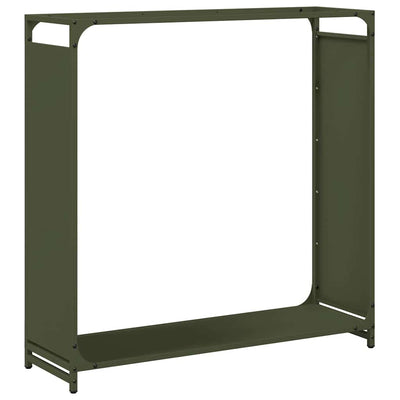 Vidaxl brandhoutrek 90x28x90 cm koudgewalst staal olijfgroen