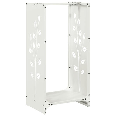 Vidaxx leñero 40x30x80 cm acero laminado en frío blanco