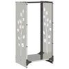 Vidaxl brandhoutrek 40x30x80 cm roestvrij staal