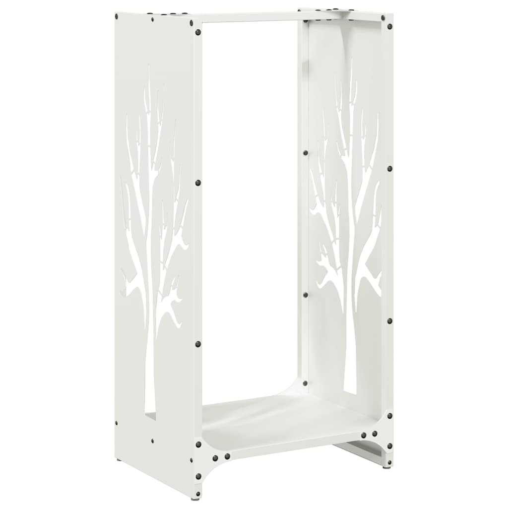 Vidaxl brandhoutrek 40x30x80 cm koudgewalst staal wit
