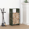 Vidaxl brandhoutrek 40x30x80 cm koudgewalst staal olijfgroen
