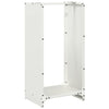 Vidaxl brandhoutrek 40x30x80 cm koudgewalst staal wit