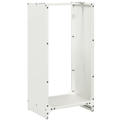 Vidaxx leñero 40x30x80 cm acero laminado en frío blanco