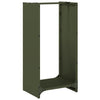 Vidaxl brandhoutrek 40x30x80 cm koudgewalst staal olijfgroen