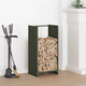 Vidaxl brandhoutrek 40x30x80 cm koudgewalst staal olijfgroen