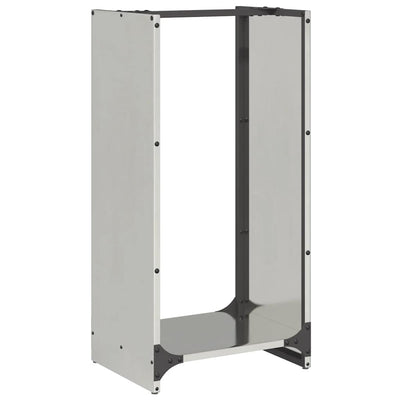 Vidaxl brandhoutrek 40x30x80 cm roestvrij staal