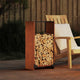 Vidaxl brandhoutrek 40x30x80 cm weervast staal