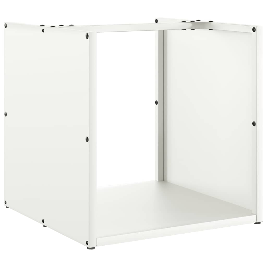 Vidaxl brandhoutrek 40x40x40 cm koudgewalst staal wit