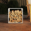 Portalegna Vidaxx 40x40x40 cm in acciaio laminato a freddo bianco