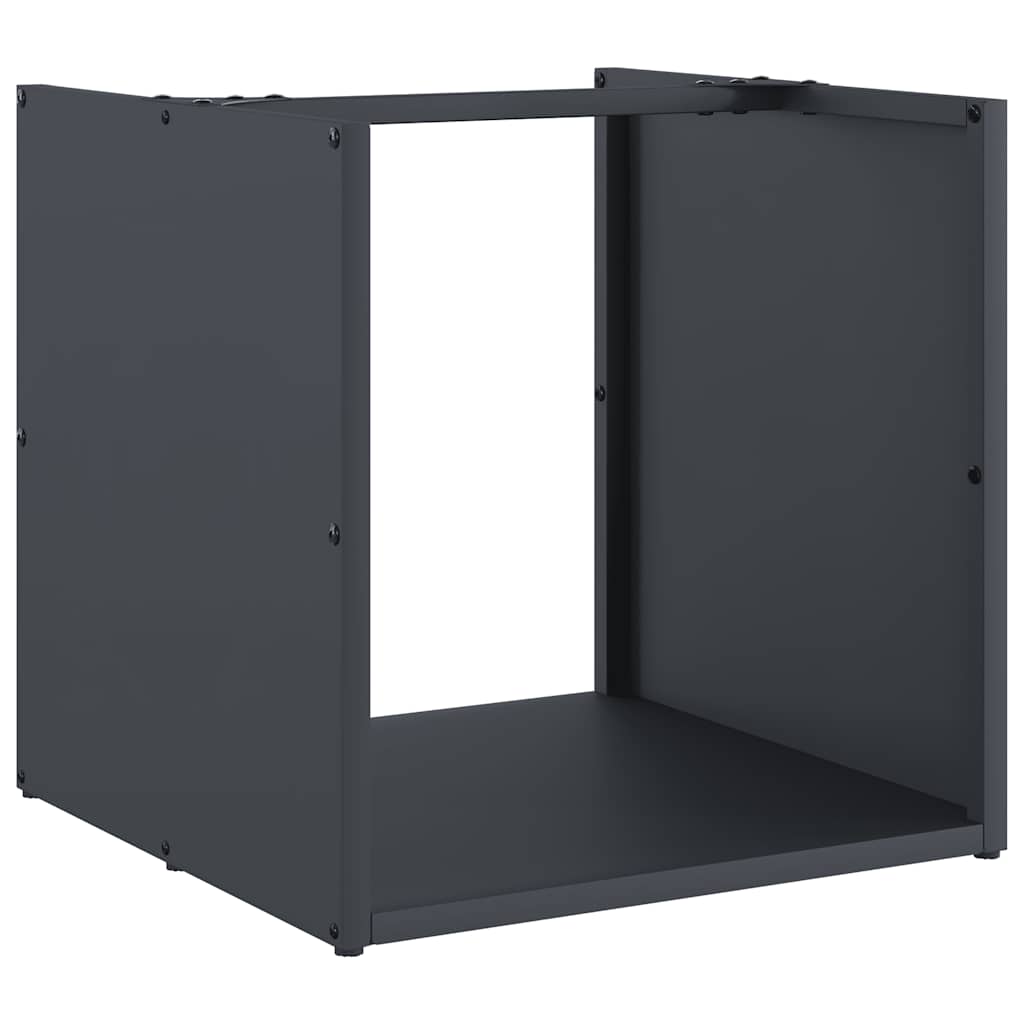 Portalegna Vidaxx 40x40x40 cm in acciaio laminato a freddo antracite