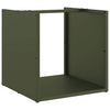 Vidaxx leñero 40x40x40 cm acero laminado en frío verde oliva