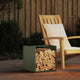 Vidaxl brandhoutrek 40x40x40 cm koudgewalst staal olijfgroen