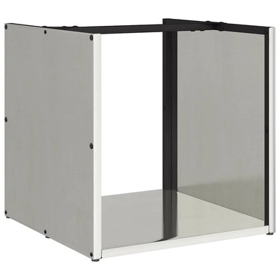 Vidaxl brandhoutrek 40x40x40 cm roestvrij staal