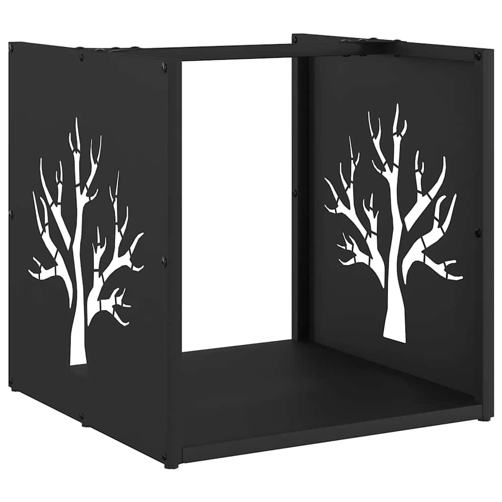 Portalegna Vidaxx 40x40x40 cm in acciaio laminato a freddo nero