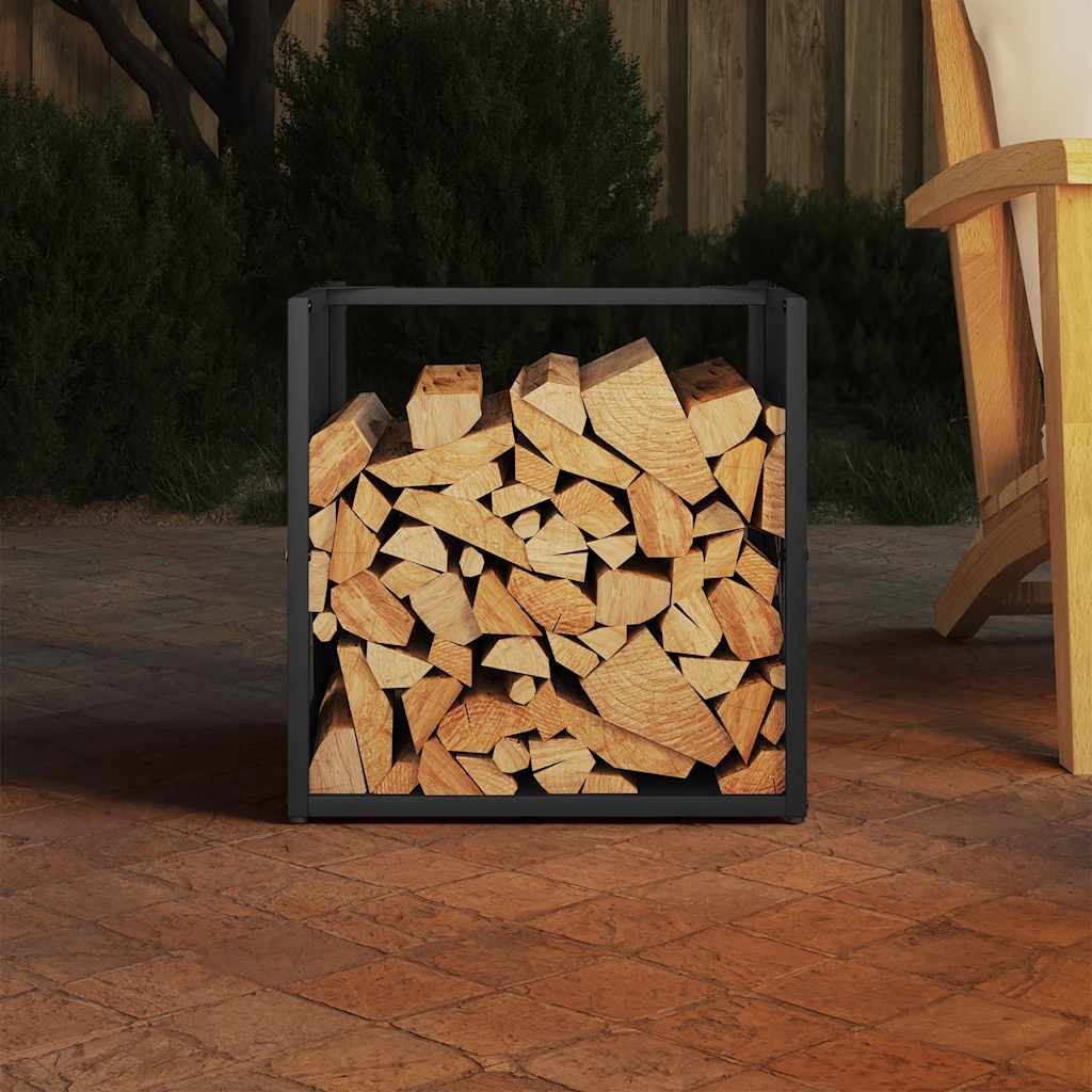 Vidaxl brandhoutrek 40x40x40 cm koudgewalst staal zwart