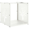 Vidaxl brandhoutrek 40x40x40 cm koudgewalst staal wit