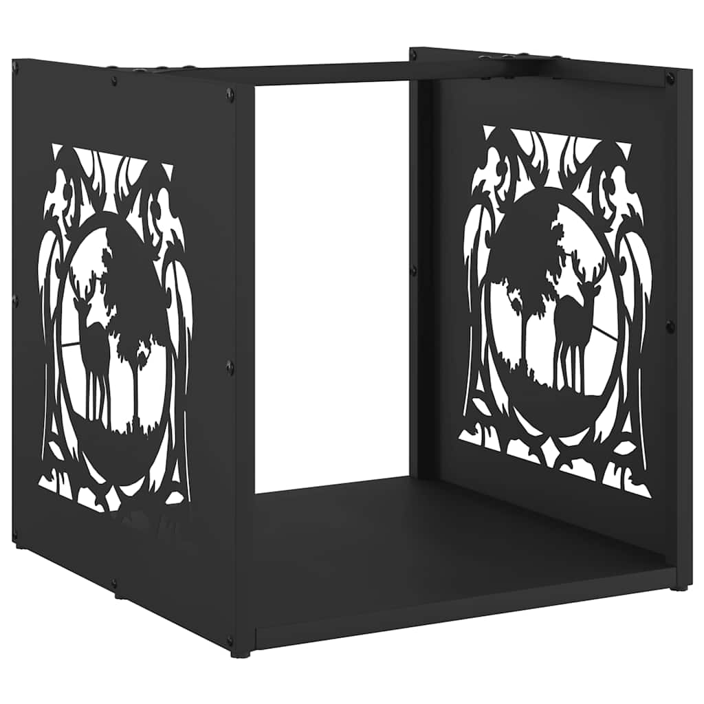 Vidaxx leñero 40x40x40 cm acero laminado en frío negro
