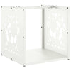 Vidaxl brandhoutrek 40x40x40 cm koudgewalst staal wit