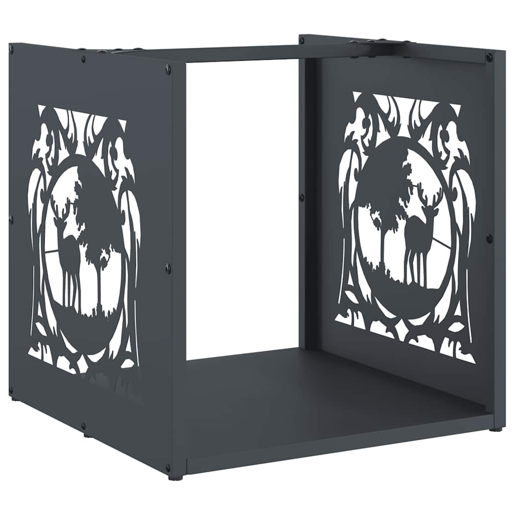 Vidaxl brandhoutrek 40x40x40 cm koudgewalst staal antracietkleurig
