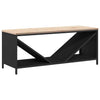 Leñero VidaXL con tapa de madera 100,5x35,5x40 cm negro