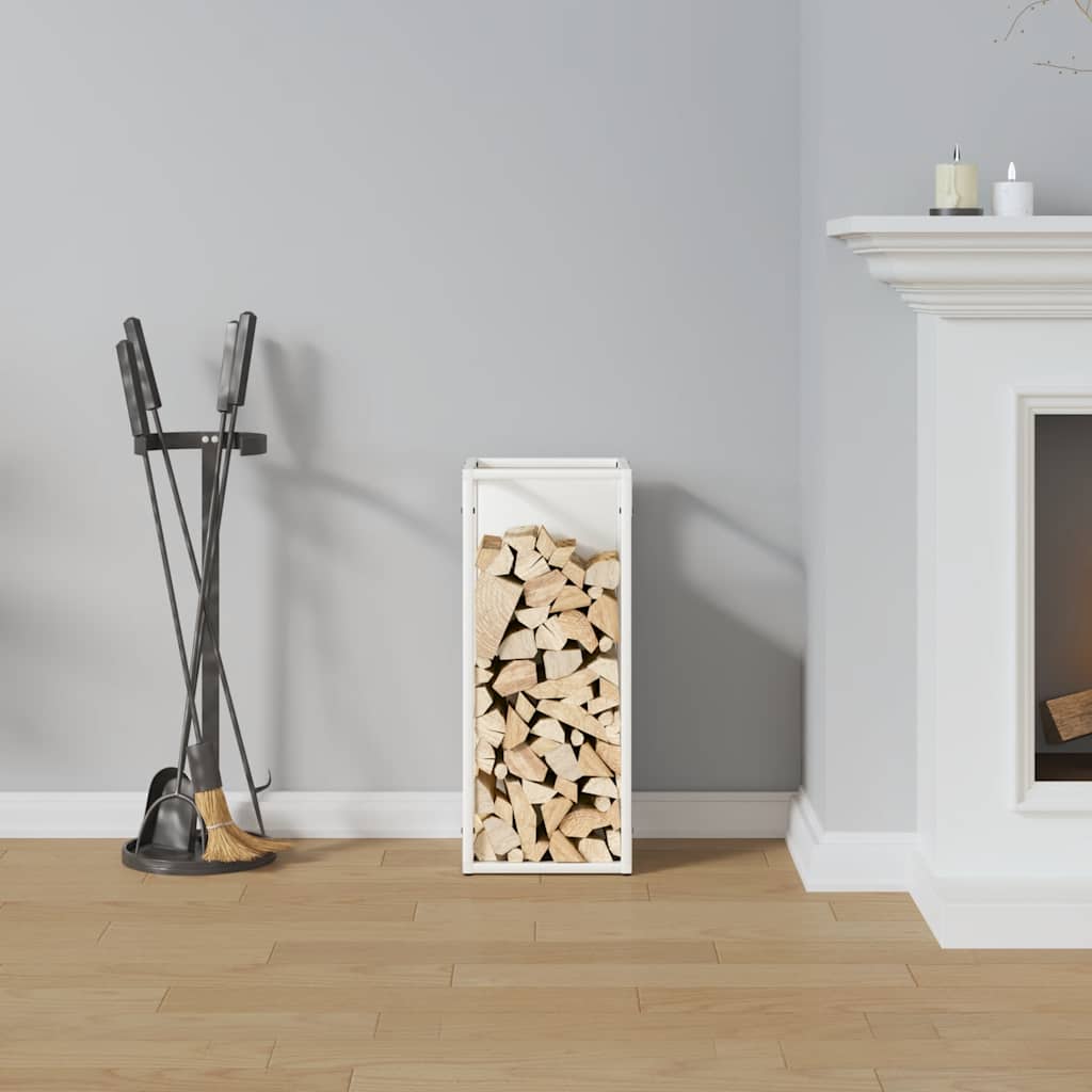Vidaxl brandhoutrek 25x25x60 cm koudgewalst staal wit