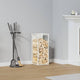 Vidaxl brandhoutrek 25x25x60 cm koudgewalst staal wit