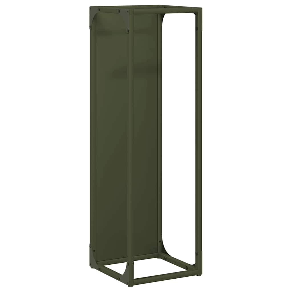 Portalegna Vidaxx 25x25x80 cm in acciaio laminato a freddo verde oliva