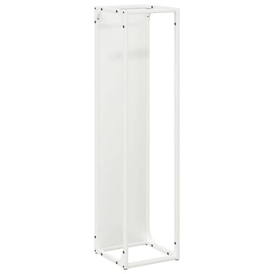 Vidaxx leñero 25x25x100 cm acero laminado en frío blanco