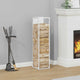 Vidaxl brandhoutrek 25x25x100 cm koudgewalst staal wit