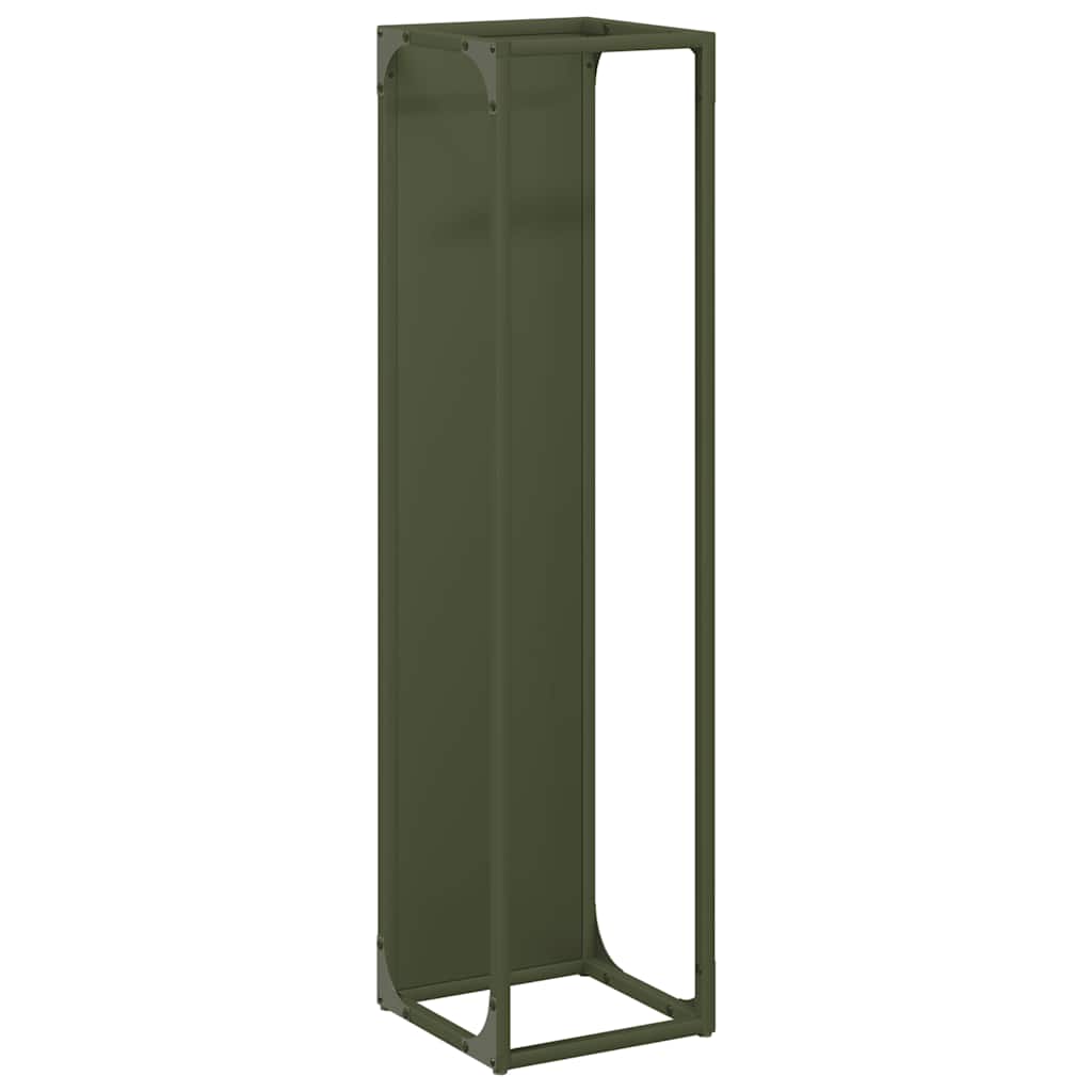 Portalegna Vidaxx 25x25x100 cm in acciaio laminato a freddo verde oliva