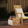 Portalegna Vidaxx 40x40x40 cm in acciaio laminato a freddo bianco