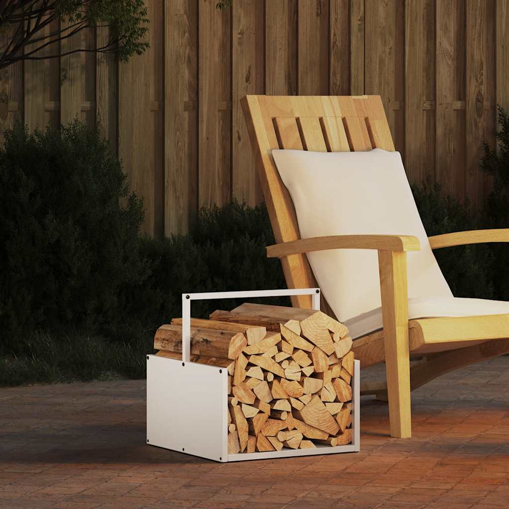 Vidaxl brandhoutrek 40x40x40 cm koudgewalst staal wit