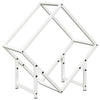 Vidaxl brandhoutrek 50x25x50 cm koudgewalst staal wit