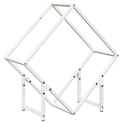 Vidaxl brandhoutrek 60x25x60 cm koudgewalst staal wit