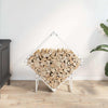Vidaxl brandhoutrek 80x25x80 cm koudgewalst staal wit