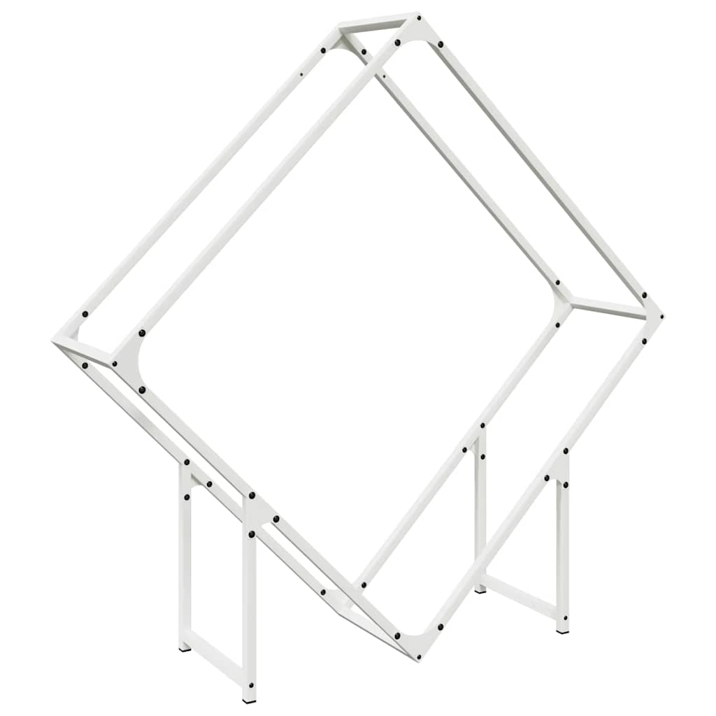 Vidaxl brandhoutrek 100x25x100 cm koudgewalst staal wit