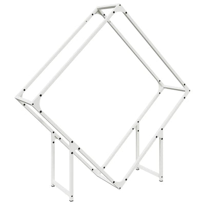 Vidaxx leñero 100x25x100 cm acero laminado en frío blanco